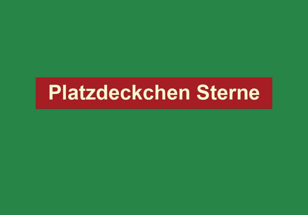 platzdeckchen sterne