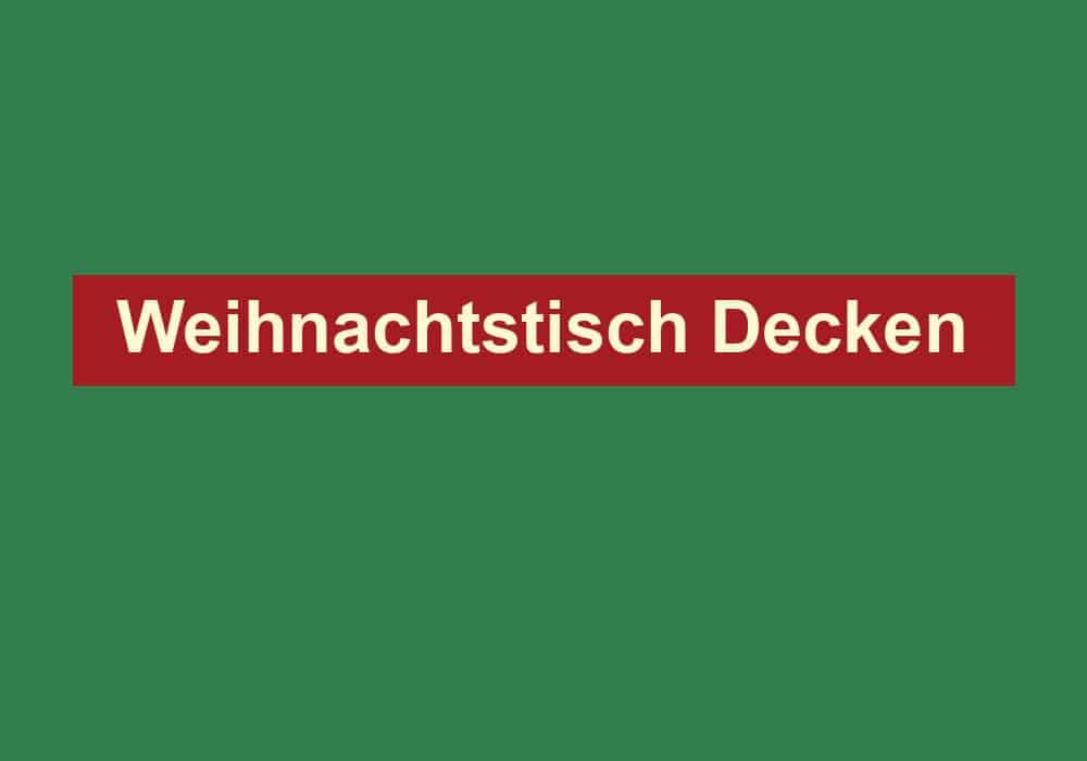 weihnachtstisch decken