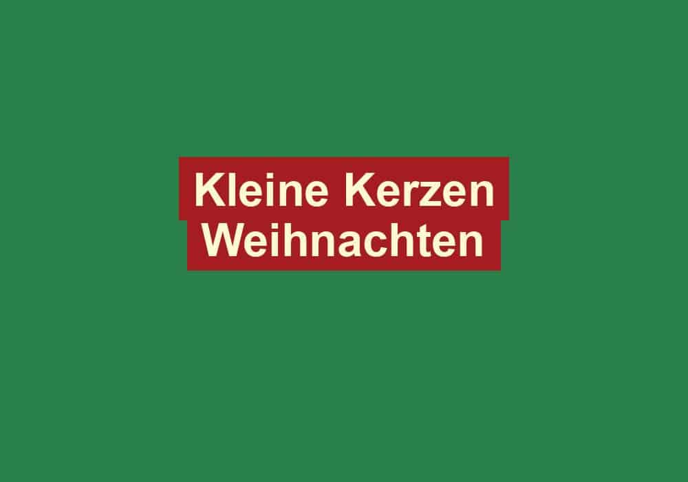 kleine kerzen weihnachten