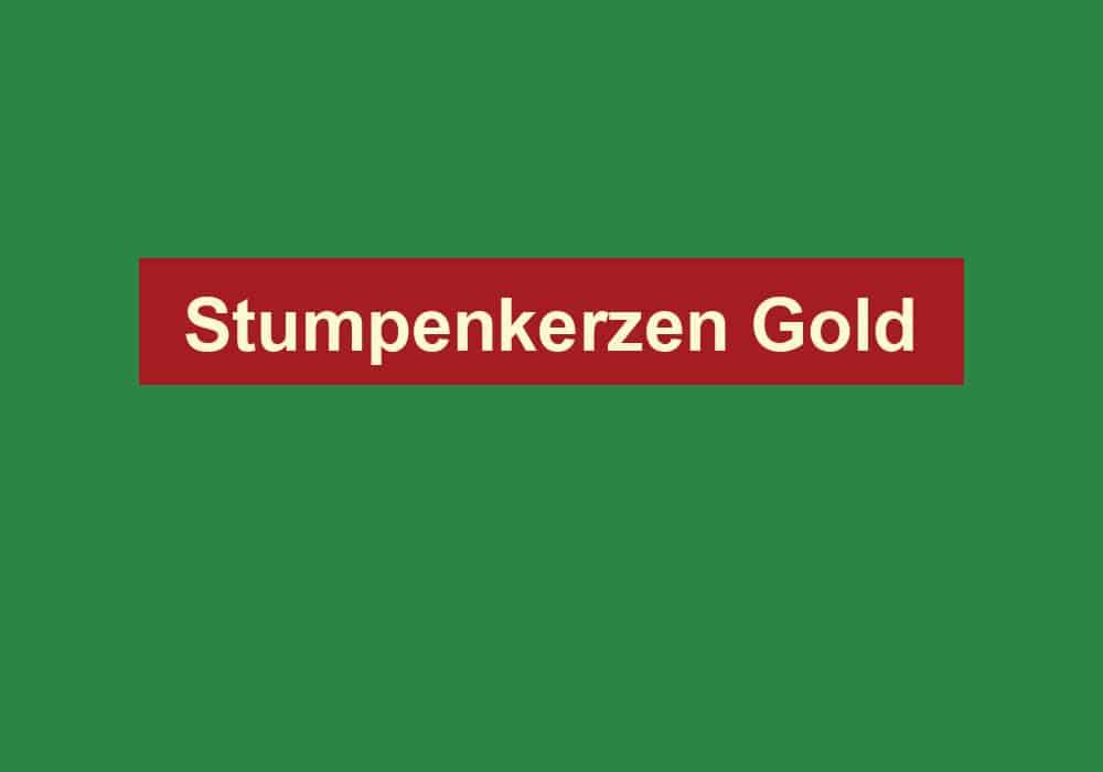 stumpenkerzen gold