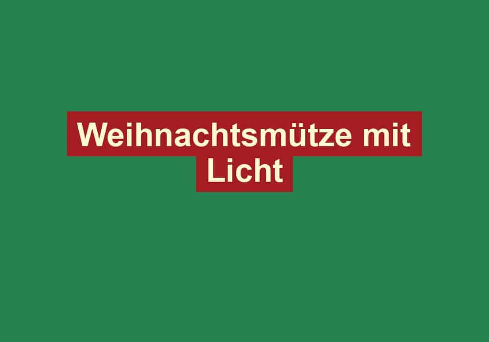 weihnachtsmuetze mit licht