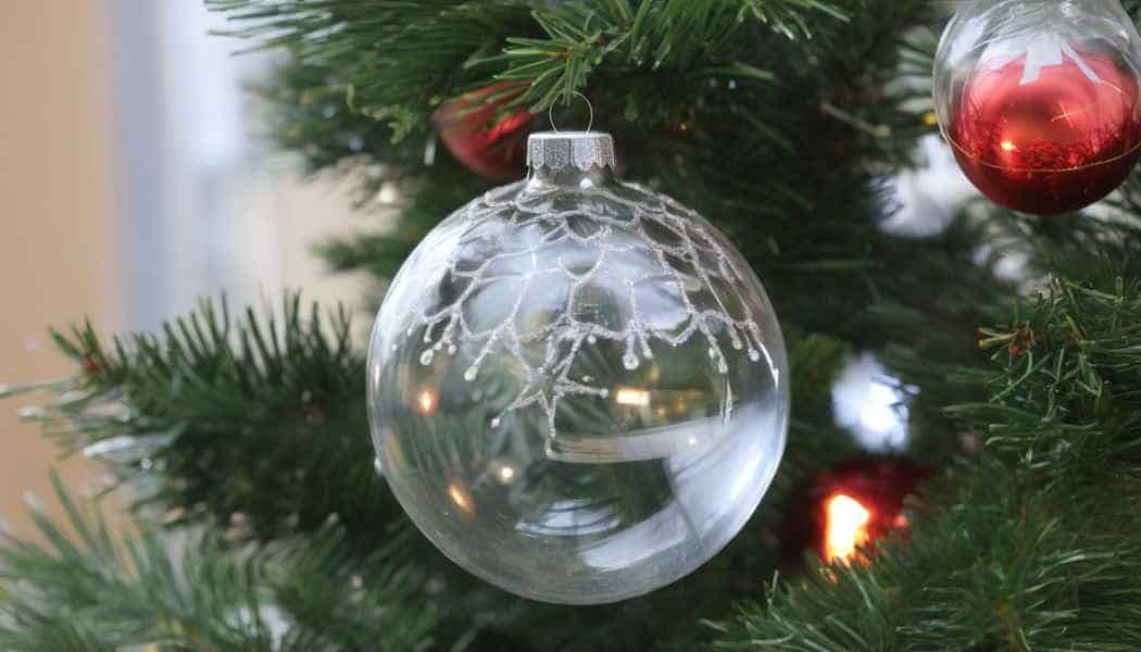 Baumkugel aus Glas -Durchsichtige Weihnachtskugel (NF)