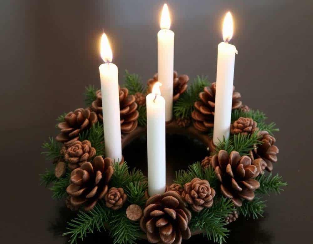 Adventskranz aus Zapfen (NF)